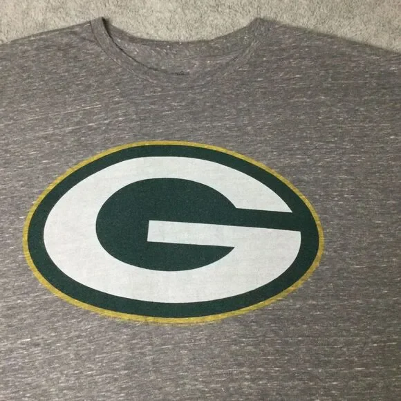 Green Bay Packers Shirt Mens XL Gray Short Sleeves NFL Team apparel Football Tee - Picture 2 of 6